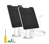 6W Solar Panel Charger Compatible with Google Nest Camera Outdoor & Indoor (Battery Version), Solar Power for Google Nest Cam, IP65 Weatherproof, w/Secure Wall Mount & Screwdriver, 13ft Cable, 2 Pack