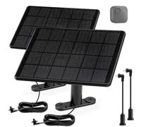 6W Solar Panel for Blink Camera, Solar Charger Compatible with Blink Outdoor 4(4th Gen)/(3rd Gen) XT3/XT2/XT Camera, with USB-C to Micro USB Port Adapter, IP66 Waterproof, 9.8ft Cable(2 Pack)