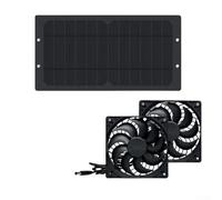 6w Solar Panel Powered Ventilation Fan for Pet House Chicken Coop Greenhouse Shed Rv or Energy Monocrystalline Silicon Outdoor Battery Cooling System No