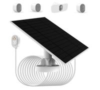 6W Solar Panel with Built-in Voltage Regulator PCB, Compatible with Arlo Pro 5S 2K, Pro 4, Pro 3, Floodlight, Ultra 2, Ultra, and Go 2 Cameras, IP66 Waterproof，13.2ft Charging Cable
