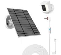 6W Solar Panel with Voltage Stabilizer | Compatible with Ring Spotlight Cam Pro/Plus, Stick Up Cam Battery & Outdoor Security Cameras | IP65 Waterproof, 360° Adjustable Mount, 9.8ft Cable | Solar Char