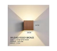 (6W-Warm White 2700-3500K, Coffee GoldL) Wall light modern living room bedroom bedside wall lamp corridor study stair dimmable wall lamp background wall waterproof