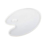 6Wcveuebuc Paint Palette Resin Mold 10 X 8 Inches Oval Shape Art Palette Resin Casting Moulds DIY Making Tool