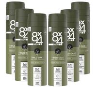 6x 150ml 8x4 Men Wild Oak Antiperspirant Deospray 48h Protection Spray