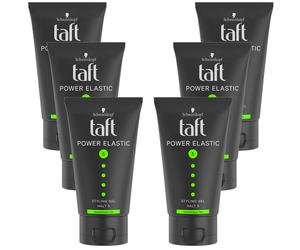 6x 150ml Schwarzkopf Taft Men Power Elastic Gel Styling Unbreakable Hal