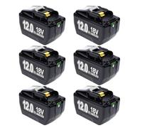 6X 18V 12000mAh Replacement for Makita 18V Batteries Compatible with Makita Battery BL1890 BL1860 BL1860B BL1850B BL1840 BL1830 High Capacity Battery for Cordless Tools (6PC)