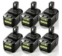 6X 18V 8.0Ah P108 Li-Ion Battery Replacement for Ryobi Battery One+ | P102 P103 P104 P105 P106 P107 RB18L50 RB18L25 RB18L40 RB18L15 RB18L13 Compatible for Ryobi 18v Battery