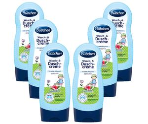 6X 230Ml Bübchen Wash & Shower Cream Classic With Almond Oil And 1/3 Baby Lotion