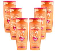 6X 250Ml L'Oreal Paris Elvital Dream Length Super Repair Shampoo With Castor Oil