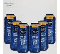 6X 250Ml Nivea Men Strong Power Care Shampoo With Sea Minerals
