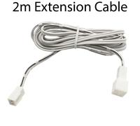 6 Pack | 2m LED Driver Extension Cable | Lighting Accessories Lead | White Power Extend/Join Wire | Kitchen Spotlighting Cabinet Strip Mains Lights