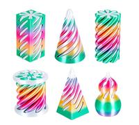 6x 3D Printed Cone Fidget Toy - Impossible Pyramid Passthrough Fidget For Stress Relief Focus,Ideal For Teens Adults Students Home Office Travel Studying Working Meditation Waiting Room Tabletop Decor