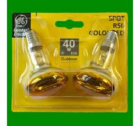 8x 40W Yellow Coloured R50 Incandescent Reflector Spotlight SES E14 Light Bulb
