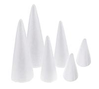 6X 7/11/15 cm Styrofoam Foam Cones Polystyrene for Crafts DIY Projects Decors, White, 7 cm 11 cm 15 cm