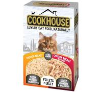 6x 70g Cookhouse Luxury Cat Pouch Fillets in Jelly Chicken - Bundled by GetInStyle Shop