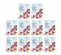 6''x 8" Glass Front Frameless Clip Frame ‘Set of 10’ Picture Frame Document Frame Poster Frame For Home, Office Classic Wall Mountable