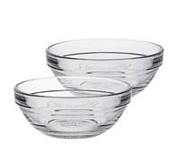6x 9cm Duralex Lys Stacking Glass - Nesting Mixing Cooking Ingredients Food Bowl - Microwave Freezer and Dishwasher Safe - BPA Free Safety Glass - by Duralex