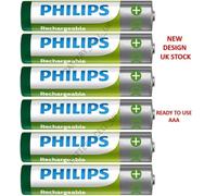 PHILIPS AAA Batteries - HR03 Rechargeable Batteries - NiMH 1.2V - 500 Recharges