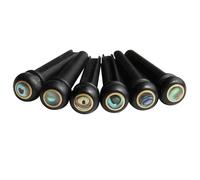 6x Acoustic Guitar String End Ebony Bridge Pins Replacement Set Black