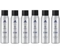 6x Adidas UEFA Champions League Star Edition Anti-Perspirant, 150 ML