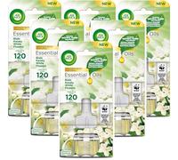 6x Airwick Plug in Refill Essential Oil White Flowers 19ml by Airwick