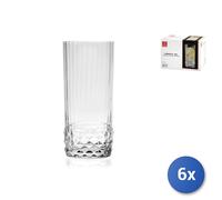 6X America '20 Cooler Glasses In Transparent Glass Cl48