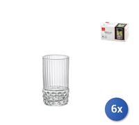 6X America '20 Shot Glasses In Clear Glass Cl08