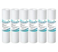 6X AquaHouse 10" Sediment Water Filter Cartridge for Reverse Osmosis, Water fed Pole & Partictle Filtration, fits Standard 10" Filter housings - 5 Micron