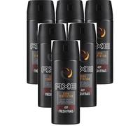 6x AXE Dark Temptation Deodorant Body Spray 150ml - Long-Lasting 48h Odor Protection