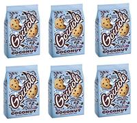6X Barilla Pavesi Gocciole Coconut Shortbread Cookies with Dark Chocolate and Coconut Biscuits with Chocolate Chips 320g