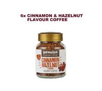6X Beanies Flavoured Instant Ground Coffee 50G Jars: Cinnamon And Hazelnut