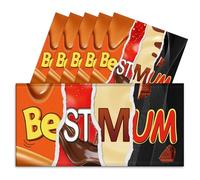 6x Best Mum Funny Chocolate Bar Wrappers. Joke Mothers Day Wife Mam Birthday Work Xmas Secret Santa Gift Novelty Prank Fun Friend Present. Pack of 6. (Chocolate Not Included)