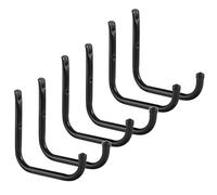 6x Bicycle Wall Mounts Bicycle Hooks Tool Hooks Black Steel