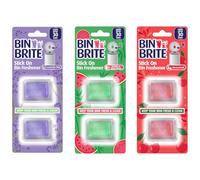 6x Bin Brite Bin Odour Neutralising Stick On Freshener Lavender, Cherry Bomb, Bamboo & Watermelon - Bundled by Smart Cutie