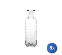 6X Bormioli Bottles Without Cap Optima Water 0.75 L Clear Glass Bottle