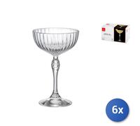 6x Bormioli Rocco America '20 Cocktail Cups Clear Glass Cl23
