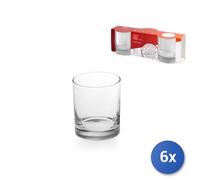 6x Bormioli Rocco Pack 3 glasses for water cortina in glass cl 25