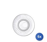 6x Bormioli Rocco Saucer Barshine in glass for espresso cup 14cm