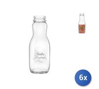 6X Bottles Juice 4 Seasons Lt1 Bormioli Rocco