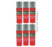 6x BRUT ATTRACTION TOTALE DEODORANT SPRAY FOR MENS 6x200ml Pack
