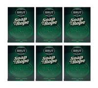 6x Brut Soap on a Rope Design for Freshness Original Authentic Fragrance 150g