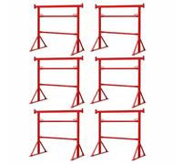 6X Builders Trestles Size.3 Adjustable Steel Stands 1.0m-1.8m