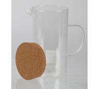 6x Carafe 1.7L Glass Cork Lid Jug Milk Container Juices Pitcher Water Juice Wine