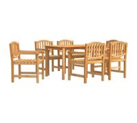 Garden Dining Set Wooden Outdoor Table and Chairs Set Solid Wood Teak vidaXL