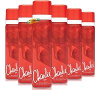 6x Charlie RED Body Spray Fragrance 75ml - Rose Petal + Spices Scent