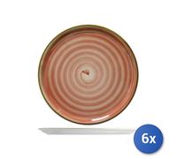 6X Circus Red Porcelain Pizza Plate, 31Cm