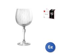 6x Clear Glass Gintonic Calice CL75 America'20 Bormioli Rocco
