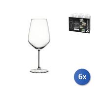 6X Clear Glass Goblets Allegra 34.5Cl