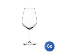6X Clear Glass Goblets Allegra 49Cl