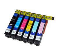 6x Compatible T2438, SET FOR EPSON 24XL High Capacity XL Ink Cartridges For EPSON Expression Premium XP-750, XP-850 Inkjet Printers FOR 24 (ELEPHANT) SERIES. T2431 T2432 T2433 T2434 T2435 T 2436 With chip installed and will show ink levels. 12ml EACH